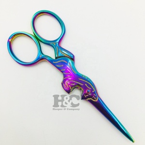 Tijeras profesionales de manicura de acero inoxidable, hoja de belleza afilada de resorte curvo múltiple para cutícula, cuidado de uñas, pestañas sostenibles - Product Image 2