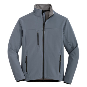 Veste polaire grise pour homme, coupe-vent, fermeture éclair, col montant, vêtement décontracté pour l'extérieur, automne, coupe régulière, matière polyester - Product Image 6