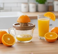 Natuurlijke houten citruspers, fruitschaal, tafelmodel citruspers, handmatige fruitpers, extractor, gereedschap, groothandel