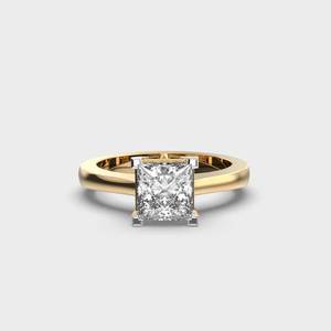 Anillo de Lujo con Diamante Moissanita, Plata 925, Anillo de Compromiso con Engaste de Canal, Certificado IGI, Anillo Chapado en Oro/Plata para Mujer - Product Image 1