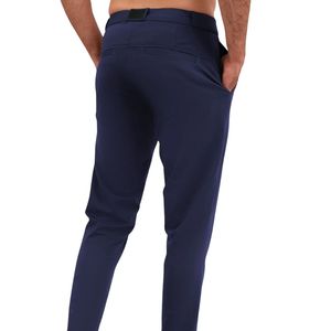 Pantalones de Vestir para Hombre, Color Azul Marino, Corte Slim Fit, Elásticos, Casuales, Formales, para Oficina, Venta al Por Mayor - Product Image 6