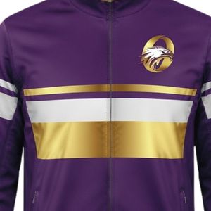 <b>Men</b> Purple Gold Hockey Activewear <b>Jacket</b> Polyester Sports <b>Jacket</b> Training Wear Team Apparel Outdoor Sports Performance Outerwear - Product Image 6
