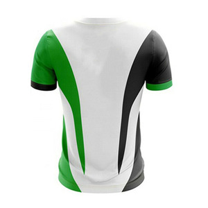 Custom Sublimation <b>Soccer</b> Jersey Men White Green Black Short Sleeve Crew Neck Moisture Wicking Polyester Teamwear Shirt - Product Image 2