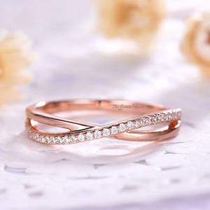 Luxury Unique Bridal Jewelry 925 Sterling <b>Silver</b> Infinity Moissanite Wedding Band Twisted <b>Ring</b> Engagement <b>Eternity</b> Band <b>Ring</b> - Product Image 5
