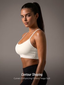 Solid Performance Camisole Ladies Exercise Bralette Skinny Strap <b>Open</b> Back Training Wear Private Label Manufacture Top - Product Image 2