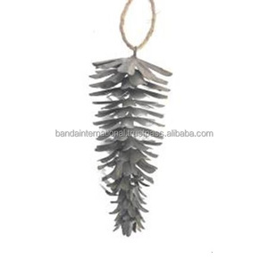 Artículo decorativo colgante de hierro con acabado plateado para decoración del hogar y otras decoraciones navideñas - Product Image 3