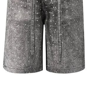 Pantalones Cortos de Mezclilla para Hombre con Lavado Desgastado Personalizado de Fábrica, Bordados, Estilo Jorts, Modernos, Unisex, Casuales, de Mezclilla de Tiro Medio - Product Image 4