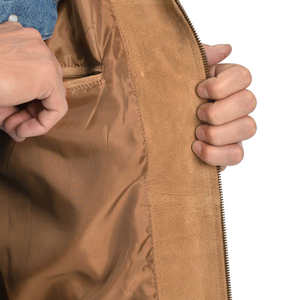 Manteau bomber en daim vintage de luxe occidental personnalisé en stock, prêt à expédier, nouveau style pour homme - Product Image 4