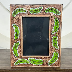 Nouveau cadeau de mariage personnalisé cadres photo de table en cuir usiné à la main personnalisés vente en gros cadre photo en cuir véritable de haute qualité - Product Image 4