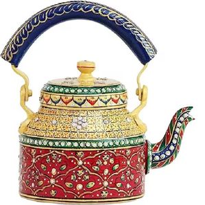 Engraved Copper Tea Kettle Vintage Metal Teapot Decorative Design Heat Resistant Stove <b>Top</b> Kettle Premium Kitchenware - Product Image 4