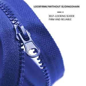 Cremallera de Resina Reforzada Personalizada al por Mayor 5 #   Cremallera de Plástico de Alta Calidad de 20 cm con Extremo Abierto para Bolsas y Textiles para el Hogar - Product Image 5