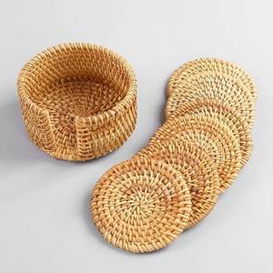 High Quality Design Rattan Coaster Jute Coaster Rope Coaster Place Mats Woven Rattan Coaster Mats At very low factory Price - Product Image 5