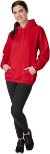 Sudadera con Capucha Roja para Hombre, de Forro Polar, Color Sólido, Informal, con Bolsillo Delantero, Corte Regular, para Otoño - Product Image 3