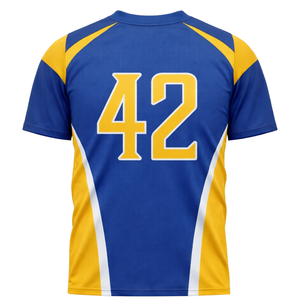 Camiseta de Fútbol Americano Sublimada Personalizada con Cuello en V, 100% Poliéster, Absorbe la Humedad, Uniforme de Equipo, OEM al por Mayor - Product Image 3