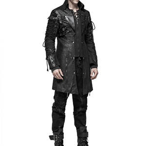 Punk Rave Mens <b>Gothic</b> <b>Jacket</b> Coat Black Faux Leather Steampunk Grunge Custom Wholesale 2026 - Product Image 6