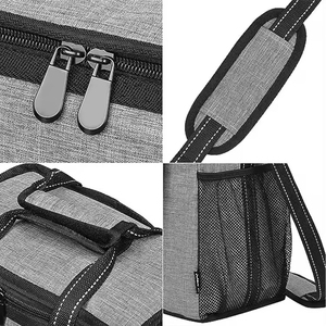 Wilson Custom 600D Insulated Lunch Bag 6 <b>Bottle</b> Wine Carrier Insulated & Padded Wine Cooler Bag with Handle AndShoulder Strap - Product Image 3