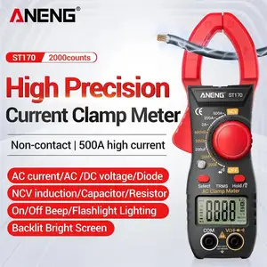 ANENG ST170 Clamp-Meter Multimeter mit HD-Hintergrundbeleuchtungs-Display-Bildschirm mini-Ampereimeter-Clamp-Tester Berührungslose Elektrowerkzeuge