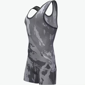 High Quality Sublimated Custom Design Unisex Wrestling Singlets Spandex/Polyester Quick Dry Breathable Lightweight - Product Image 2