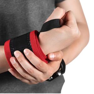 Red Striped Wrist Wraps Heavy Duty Lifting Support Elastic Powerlifting Bandage Custom Logo Strength Training Gear Wraps - Product Image 2