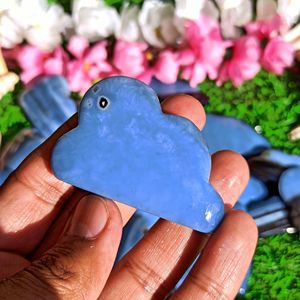 Ópalo Azul Natural con Patrón de Rayas, Cristal Tallado en Forma de Nube, Piedra Curativa Pulida, Decorativa, Reiki, Meditación, Decoración del Hogar - Product Image 2