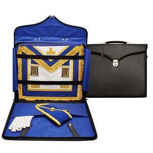 Estuche para Archivos Masónico Provincial, Forma Cuadrada, Imitación Piel, con Asa Resistente |   Bolsa de Transporte para Portafolio de Arte, Negra, Alta Calidad - Product Image 1