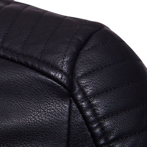 OEM 100% Genuine Cow <b>Leather</b> Brown Plus Size Men's <b>Winter</b> Waterproof Windproof Breathable Stand Collar Flight Bomber <b>Jacket</b> PU - Product Image 3