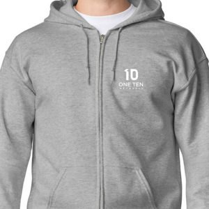 Sudadera con capucha completa con cremallera para adulto, gris deportivo, personalizable, de forro polar, informal, atlética, con cremallera, al por mayor - Product Image 5