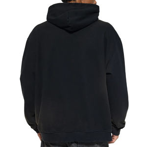 Sweat à capuche surdimensionné en molleton français avec boutons-pression métalliques vieillis style vintage, personnalisable, OEM, haute qualité, délavé à l'acide pour homme - Product Image 4