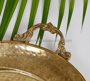 Bandeja de Servir Ovalada de Latón Ecológica Moderna, Pulida, Hecha a Mano, Tamaño Personalizado, Decoración para el Hogar por Artesanos - Product Image 5