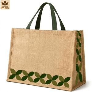 Sac de courses en jute naturel laminé, sac de courses pour la vente au détail, 36x31.5x19 cm, logo personnalisé, vente en gros, OEM, marque privée, modèle MY-JT-02 - Product Image 5