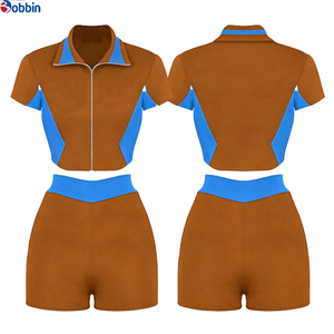 Conjuntos de Ropa de Primavera/Verano para Mujer, Diseño Personalizado, Estilo Urbano, Conjuntos Deportivos, Top de Manga Corta y Pantalones Cortos hasta la Rodilla, Última Moda en Venta - Product Image 4