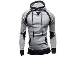 Ropa para Hombre, Sudadera con Capucha de Alta Calidad, Corte Regular, Manga Raglán, Estilo Urbano, Sudadera con Capucha de Lujo Vintage con Paneles Tejidos para Hombre - Product Image 5