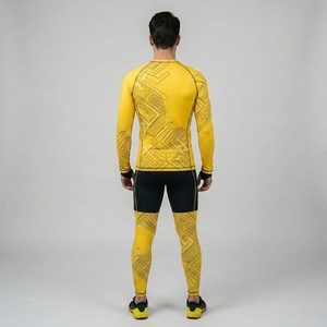 Men's Sublimation <b>Printed</b> Spandex Rash Guard Gym <b>Surfing</b> Diving Compression Shirts Men's Sublimation Rash Guard OEM Service - Product Image 5