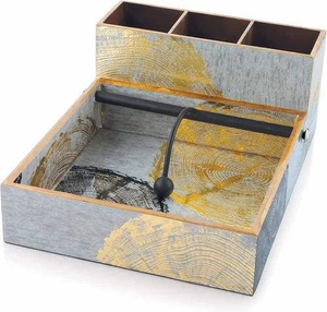 Porta cubiertos de madera impresa de calidad premium, elegante organizador de mesa para decoración del hogar, cafeterías y hoteles. - Product Image 2