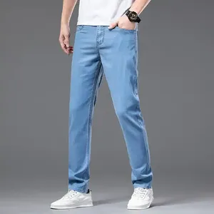 <b>Jeans</b> Men Custom OEM ODM Men <b>Jeans</b> Men Heavy Distressed Washed High <b>Elasticity</b> Ripped Holes Splash Ink Classic Slim Fit <b>Jean</b> - Product Image 2