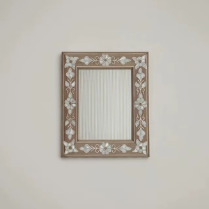 Elegante Espejo Árabe con Incrustaciones de Madreperla Hecho a Mano, Decoración de Pared de Diseño para Interiores de Alta Gama - Product Image 1