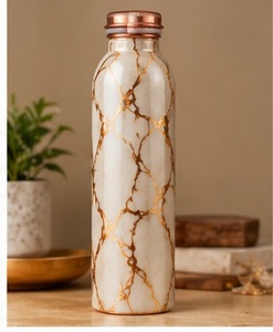 Luxury Copper <b>Water</b> <b>Bottle</b> Hammered Finish with Copper Lid Leak Proof <b>BPA</b> <b>Free</b> Modern Travel Drinkware - Product Image 4
