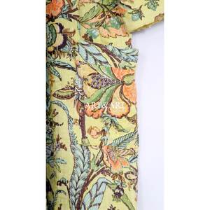 Kimono vintage en coton Kantha, tissu de qualité export, dessiné à la main, respirant, décontracté, court, motif floral, tendance, sexy, été - Product Image 2