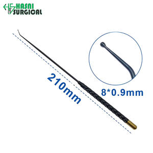 Micro-couteau à visseuse pour nerfs et vaisseaux, spatule dissection en forme de goutte d'eau 8*0.9mm, curette en acier inoxydable, ensemble d'instruments manuels de neurochirurgie CE - Product Image 1