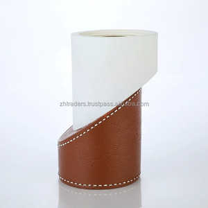 Esencia real de madera y cuero PU hecho a mano Bakhoor quemador elegante hecho a mano árabe Mubkhar para Ramadán Eid y regalo de lujo - Product Image 1