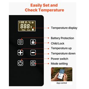 Frigorifero per Auto DC 12/24V AC100-240V - Gamma di Raffreddamento -4-68 Gradi F, Compressore Elettrico, Controllo APP, 21 Gradi F, Vantaggioso - Product Image 5