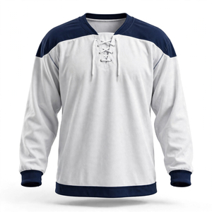 Maillot de hockey sur glace en maille 100% polyester, respirant, anti-UV, personnalisé avec le nom de l'équipe, nouveau style, OEM, professionnel - Product Image 1