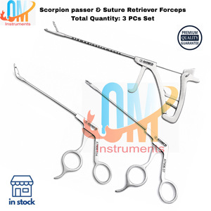 Ensemble de forceps de récupération et de passage de sutures Scorpion pour arthroscopie – Instruments médicaux réutilisables 3 pièces |   OLDMED - Product Image 6