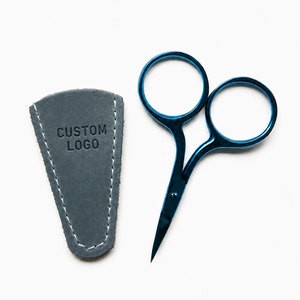 Custom Logo Embroidery <b>Scissors</b> with Leather Case Stainless Steel Fine Point <b>Sewing</b> Thread Snips Needlework Tool - Product Image 2