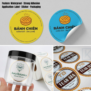 Etiqueta Adhesiva con Logotipo Personalizado, Impresión Digital en Vinilo para Vasos, Cajas, Empaques y Marca - Product Image 5