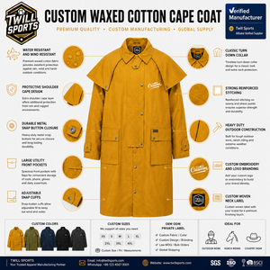 Manteau long imperméable en toile cirée pour femme 2026 – Trench-coat de qualité supérieure en coton ciré pour l'équitation occidentale - Product Image 4
