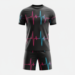 ชุดฟุตบอลแบบ unisex พร้อมกางเกงขาสั้น ชุดลำลองสำหรับเล่นฟุตบอลสองชิ้น ชุดฝึกซ้อมฟุตบอล ชุดกีฬา รับผลิตตามสั่ง ขายส่ง - Product Image 1