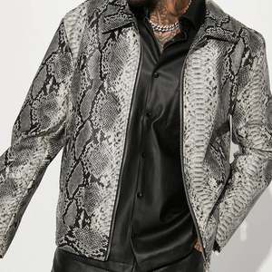 Survêtement en cuir pour homme 2026, manches longues, imprimé, uni, réversible, séchage rapide, haute qualité, pour usage décontracté - Product Image 4