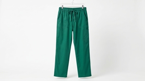 Pantalon de travail unisexe pour hôpital, vert, coton et polyester, tissé, pour usage médical - Product Image 1