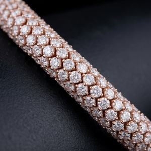 Pulsera Unisex de Plata Esterlina con Diamantes Sintéticos de Laboratorio, Diseño de Cuerda, 6.5MM, 7 Pulgadas, Estilo Hip Hop, Piel de Serpiente, RAAMAA - Product Image 2